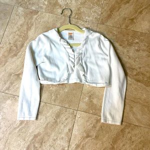 Girls sweet white cardigan